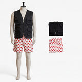 Dungeon Crawler Carl Carl Black Vest and Polka Dot Shorts Cosplay Costume Halloween Carnival Party Suit
