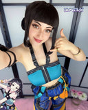 Zoey Cosplay Blue Outfit  For Adult Female Halloween Carnival Suit