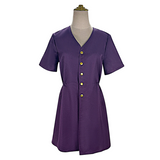 Evil Dead Rise Beth Women Purple Dress Cosplay Costume Halloween Carnival Party Suit