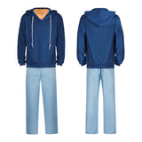 Solo Leveling 2025 Costume Sung Jinwoo Cosplay Blue Sweatshirt Set Set For Adult Man Halloween Carnival Suit