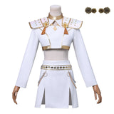 Kpop Demon Hunters Zoey Cosplay White Holographic Outfit For Adult Female Halloween Carnival Suit