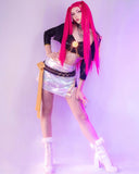 Rumi/Zoey/Mira Cosplay Black Golden Performance Outfit For Adult Female Halloween Carnival Suit