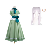 Frieren:Beyond Journey‘s End Frieren Cosplay Green Dress For Women Halloween Carnival Party