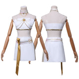 Kpop Demon Hunters Costume Mira Cosplay What It Sounds Like White Holographic Outfit For Adult Female Halloween Carnival Suit