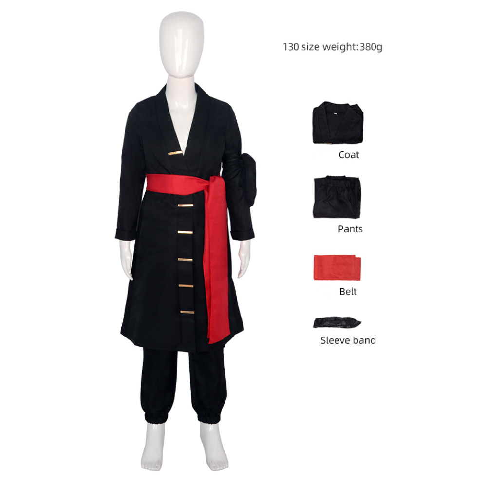 One Piece Roronoa Zoro Anime Character Wano Country Arc Kids Children Cosplay Costume Outfits