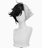 Luna Snow Cosplay Wig White Black Hair Wig Heat Resistant Synthetic Hair Halloween Carnival Accessory