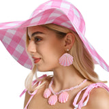 Barbie Margot Robbie Cosplay Hat Earings Necklace Halloween Carnival Costume Accessories Gifts