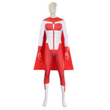 Invincible 2025 Omni-Man Nolan White Red Jumpsuit Cosplay Costume Halloween Carnival Suit