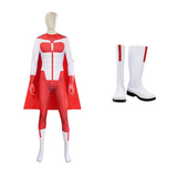 Invincible 2025 Omni-Man Nolan White Red Jumpsuit Cosplay Costume Halloween Carnival Suit