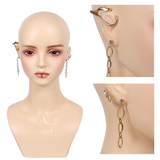 Kpop Demon Hunters Rumi Cosplay Golden Alloy Earring Set Halloween Carnival Party Props Accessories
