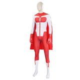 Invincible 2025 Omni-Man Nolan White Red Jumpsuit Cosplay Costume Halloween Carnival Suit