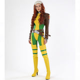 Rivals Rogue Women Yellow and Green Jumpsuit Cosplay Costume Halloween Carnival Party Suit