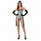 Moulin Rouge Satine Women Sliver Dress Cosplay Costume Halloween Carnival Party Suit