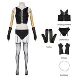 The Rocky Horror Picture Show Dr. Frank-N-Furter Black Outfit Cosplay Costume Halloween Carnival Party Suit