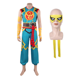 Iron Fist Cosplay Linlie Costume Man Blue Yellow Outfits Halloween Carnival Suit