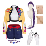 KPop Demon Hunters Rumi Cosplay Yellow Outfit For Adult Female Halloween Carnival Suit Wig