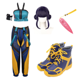KPop Demon Hunters Costume Zoey Cosplay Blue Outfit  For Adult Female Halloween Carnival Suit