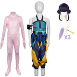 Kpop Demon Hunters Costume Kids Zoey Cosplay Blue Suit For Children Female Halloween Carnival Suit
