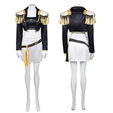 Kpop Demon Hunters Costume Golden Mira Cosplay Black Leather Stage Outfit For Adult Female Halloween Carnival Suit