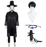 Kpop Demon Hunters Costume Jinu Saja Cosplay Grim Reaper Black Outfit For Adult Man Halloween Carnival Suit