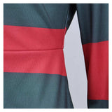 A Nightmare Oan Elm Street Freddy Krueger Red&Black Stripes Cosplay Costume For Halloween Carnival Party Suit