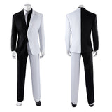 Absolute Two-Face Two-Face Black and White Suit Cosplay Costume Halloween Carnival Party Suit