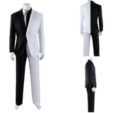 Absolute Two-Face Two-Face Black and White Suit Cosplay Costume Halloween Carnival Party Suit