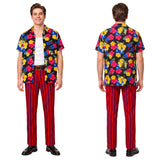 Ace Ventura Jr Pet Detective Ace Ventura Printed Shirt Set Cosplay Costume Halloween Carnival Party Suit