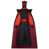 Aladdin Jafar Red Black Cloak Outfit Cosplay Costume Halloween Carnival Party Suit