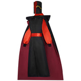Aladdin Jafar Red Black Cloak Outfit Cosplay Costume Halloween Carnival Party Suit