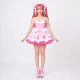 Alien Stage MIZi Women Pink Dress Cosplay Costume Halloween Carnival Party Suit