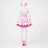Alien Stage MIZi Women Pink Dress Cosplay Costume Halloween Carnival Party Suit