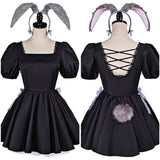 Alien Stage Sua Black Bunny Girl Dress Cosplay Costume Halloween Carnival Party Suit