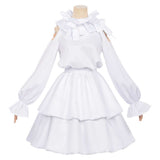 Alien Stage Sua Childhood Women White Dress Cosplay Costume Halloween Carnival Party Suit