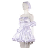 Alien Stage Sua Women White Dress Cosplay Costume Halloween Carnival Party Suit