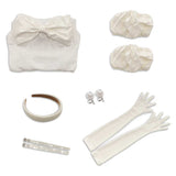 Alien Stage Sua Women White Dress with Bow Cosplay Costume Halloween Carnival Party Suit