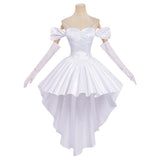 Alien Stage Sua Women White Wedding Dress Cosplay Costume Halloween Carnival Party Suit