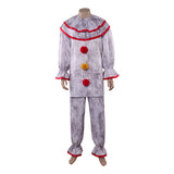 American Horror Story 13 Twisty Clown Gray Outfit Cosplay Costume Halloween Carnival Party Suit