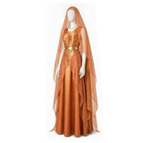 Andor Women Orange Dress Cosplay Costume Halloween Carnival Party Suit