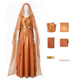 Andor Women Orange Dress Cosplay Costume Halloween Carnival Party Suit
