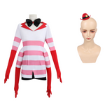 Hazbin Hotel Angel Dust Cosplay Costume Female White Outfits Halloween Carnival Suit