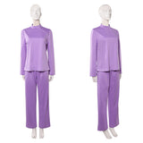 Ann Droid Linda Women Purple Nurse Uniform Cosplay Costume Halloween Carnival Party Suit