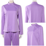 Ann Droid Linda Women Purple Nurse Uniform Cosplay Costume Halloween Carnival Party Suit