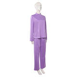 Ann Droid Linda Women Purple Nurse Uniform Cosplay Costume Halloween Carnival Party Suit