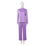 Ann Droid Linda Women Purple Nurse Uniform Cosplay Costume Halloween Carnival Party Suit