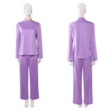 Ann Droid Linda Women Purple Nurse Uniform Cosplay Costume Halloween Carnival Party Suit