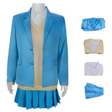 Ao no Hako Kano Chinatsu Blue Dress Cosplay Costume Halloween Carnival Party Suit