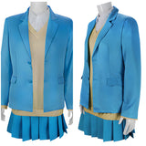 Ao no Hako Kano Chinatsu Blue Dress Cosplay Costume Halloween Carnival Party Suit