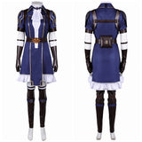 Arcane: League of Legends Season 2 Caitlyn Sleeveless Blue Outfit Cosplay Costume Halloween Carnival Suit