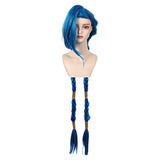 Arcane: League of Legends Season 2 Jinx Blue Wig Heat Resistant Synthetic Hair Carnival Halloween Party Props